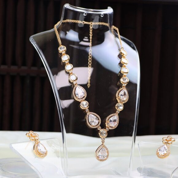 Elegant Teardrop Necklace & Earrings Set , JP29 - Picture 9 of 11